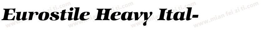 Eurostile Heavy Ital字体转换